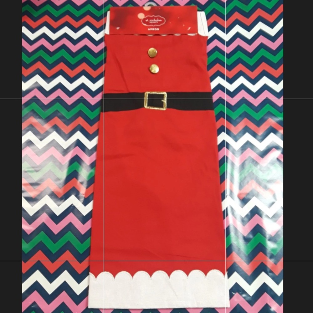 St Nicholes Christmas Apron Kid Size Cook Santa re